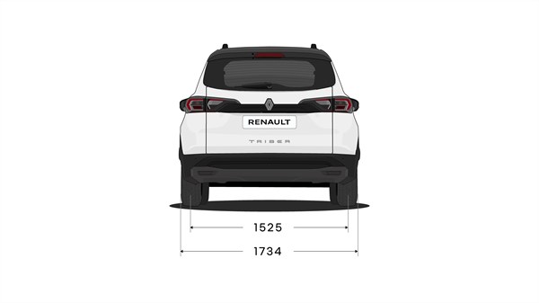 Renault Triber - rear dimensions