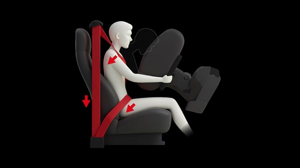 Renault Triber - cintos de segurança dianteiros com limitador de esforço